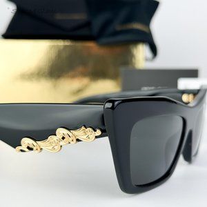 BRAND NEW D&G DG4435 501/87 Black Grey Cat Eye Women Sunglasses